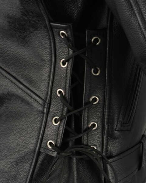 Image #6 - Milwaukee Leather Men's Classic Side Lace Concealed Carry Motorcycle Jacket, Black, hi-res
