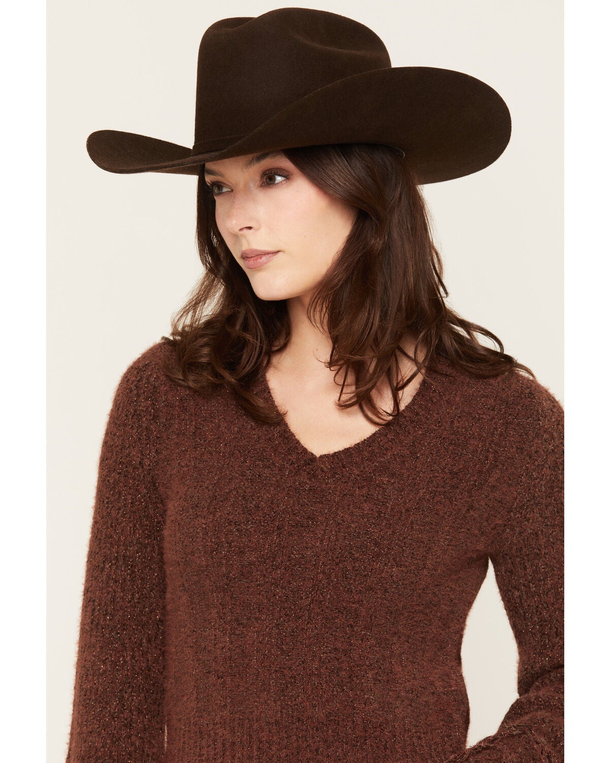 Image #2 - Shyanne Women's Fringe Sweater, Cognac, hi-res