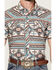 Image #3 - Rock & Roll Denim Men's Tek Southwestern Print Short Sleeve Snap Stretch Western Shirt, Natural, hi-res