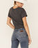 Image #3 - Shyanne Women's Charcoal Drinks Well With Others Graphic Tie-Bottom Short Sleeve Tee, , hi-res