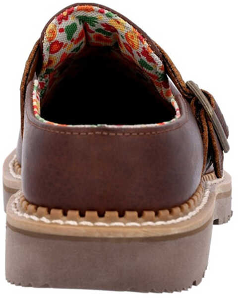 Image #5 - Georgia Boot Women's Buckle Mary Jane Clog, Brown, hi-res