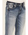 Miss Me Women's Medium Wash Mid Rise Embroidered Cross Bootcut Jeans, Medium Blue, hi-res