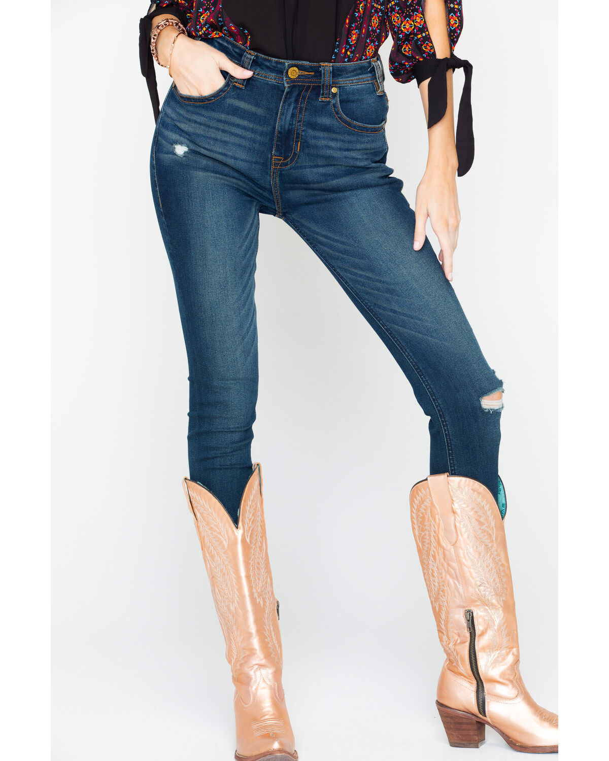 Cowgirl boots and skinny jeans clearance