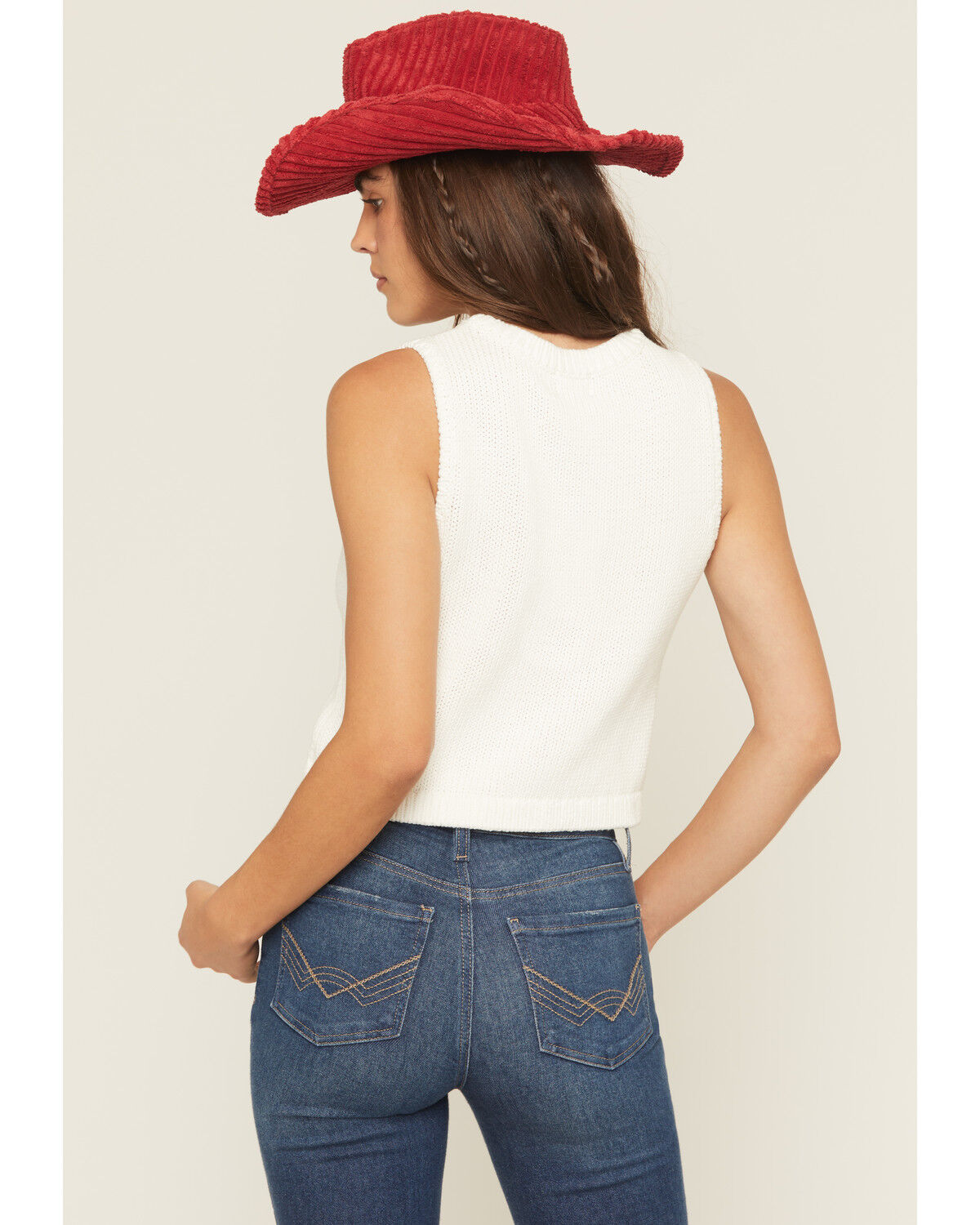 Image #4 - Show Me Your Mumu Women's Milo American Flag Knit Tank, White, hi-res