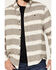 North River Men's Stripe Long Sleeve Button Down Flannel Shirt, Cream, hi-res