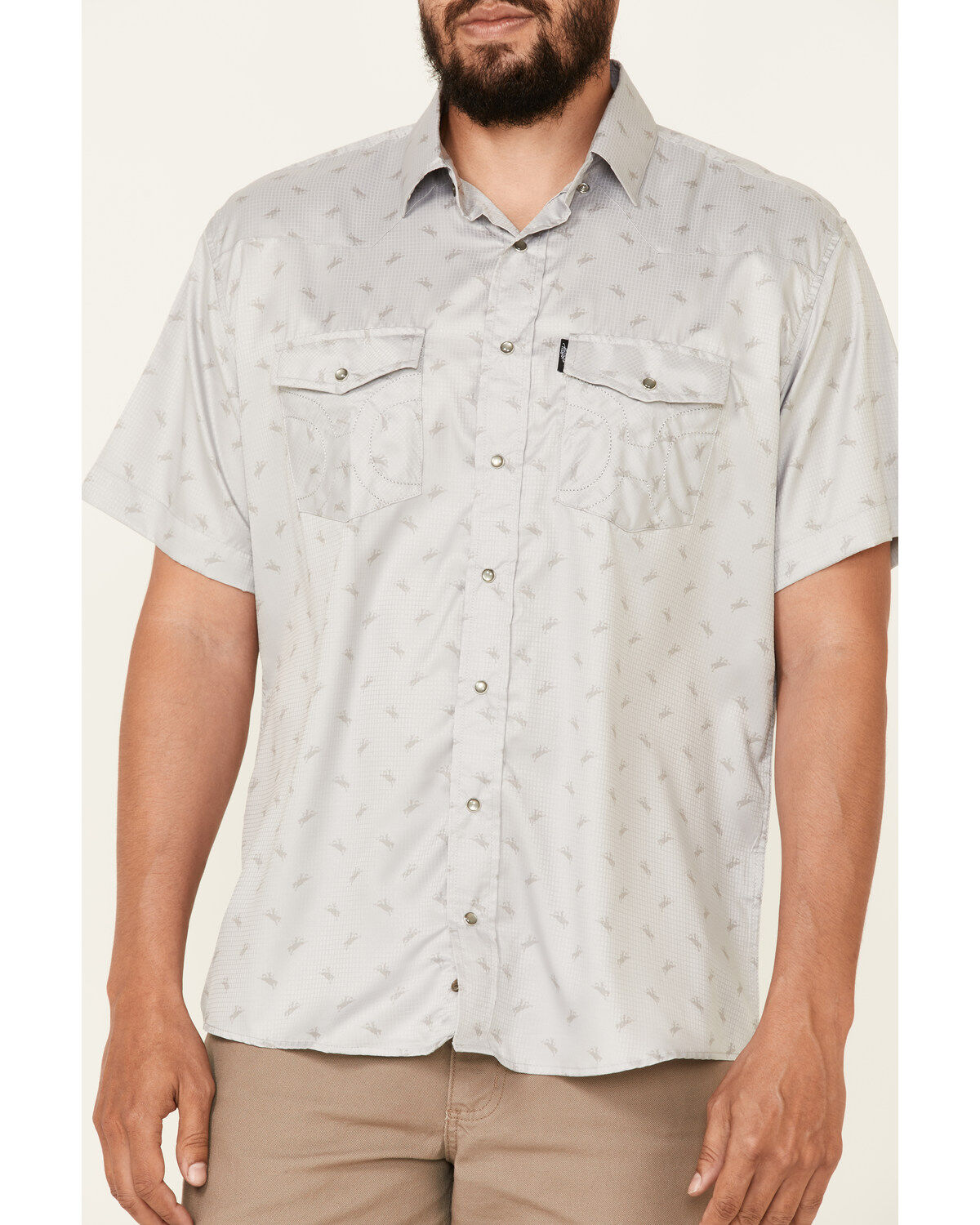 Image #3 - Hooey Men's Print Habitat Sol Short Sleeve Pearl Snap Western Shirt, , hi-res