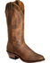 Image #1 - Boulet Fancy Stitched Cowgirl Boots - Medium Toe, Golden, hi-res