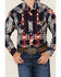 Image #3 - Rock & Roll Denim Boys' Southwestern Print Long Sleeve Pearl Snap Stretch Western Shirt, Navy, hi-res