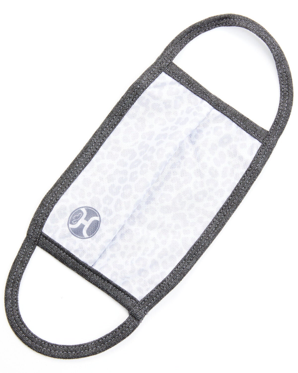 Hooey Leopard Print Face Mask, Grey, hi-res