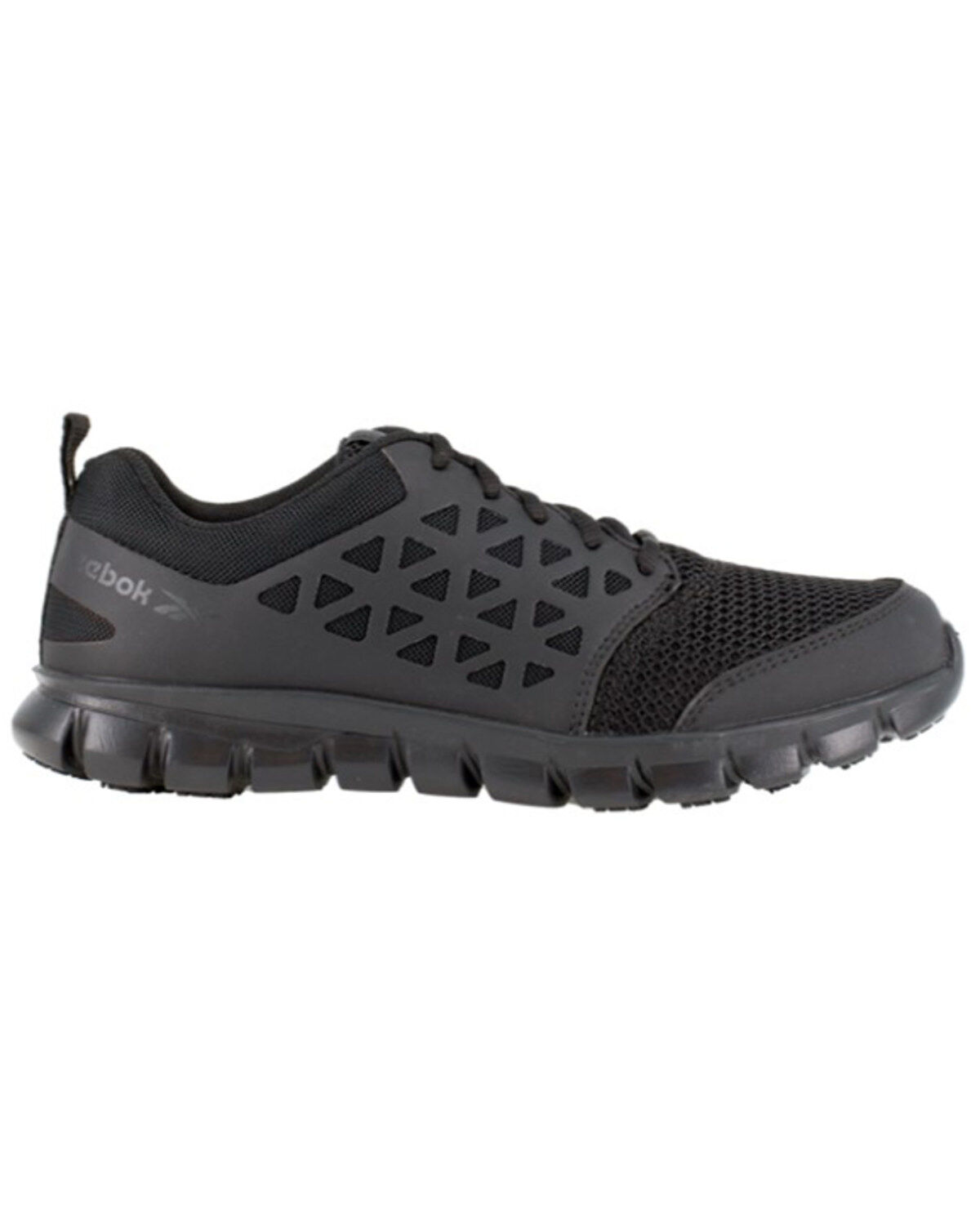 Image #2 - Reebok Men's Sublite Cushion Athletic Work Shoes - Round Toe, Black, hi-res