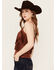 Image #2 - Idyllwind Women's Stafford Faux Suede Fringe Tank, Mahogany, hi-res