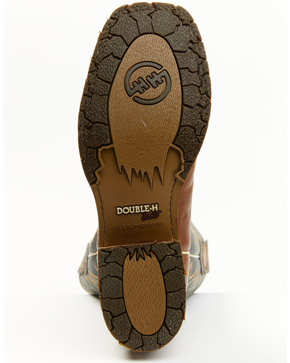 Image #7 - Double H Men's Leland Performance Western Boots - Broad Square Toe, Steel Blue, hi-res