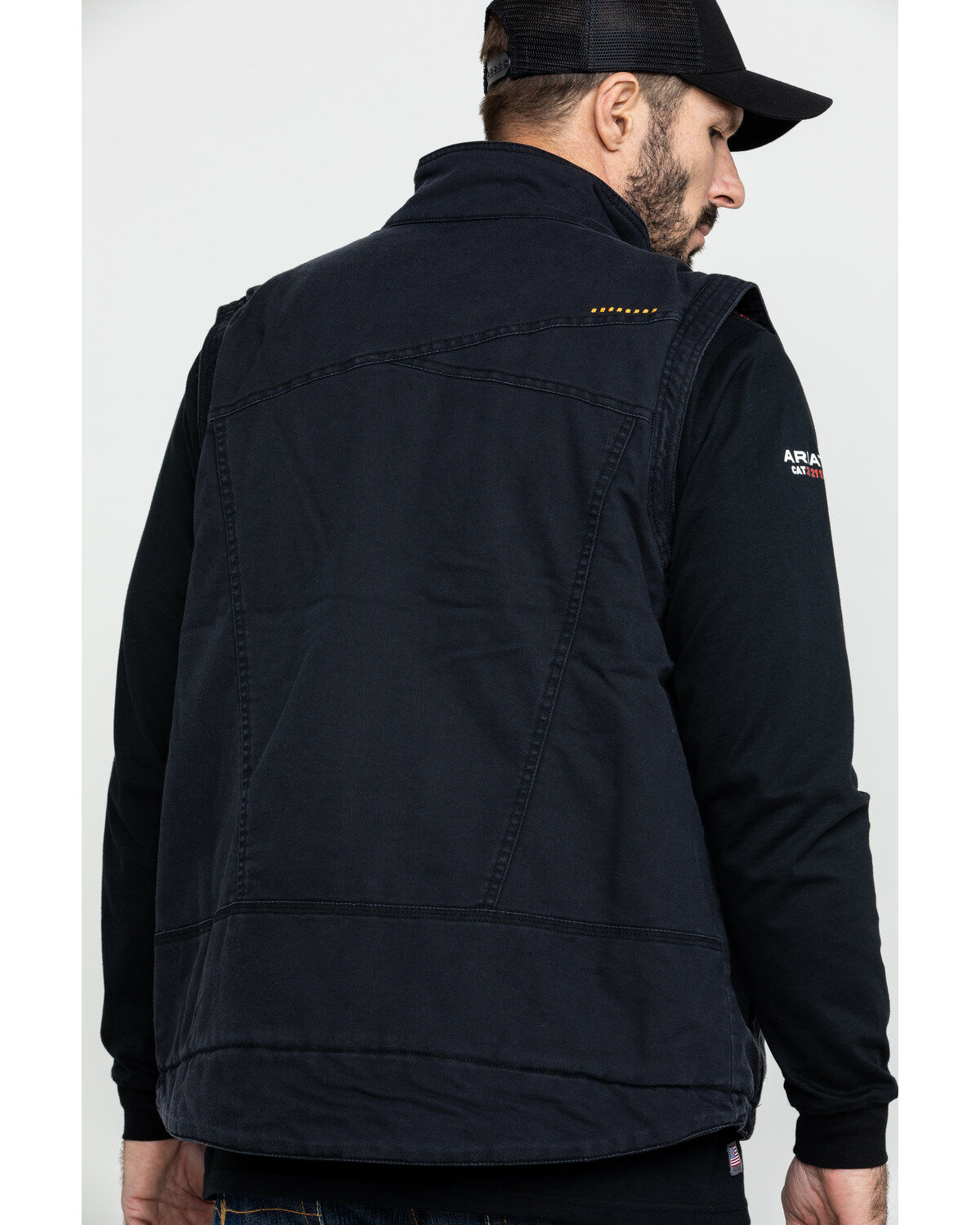 Image #2 - Ariat Men's Rebar Washed Dura Canvas Insulated Work Vest - Big & Tall, , hi-res