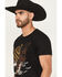 Image #2 - Cody James Men's Guns Blazin Short Sleeve Graphic T-Shirt, Black, hi-res