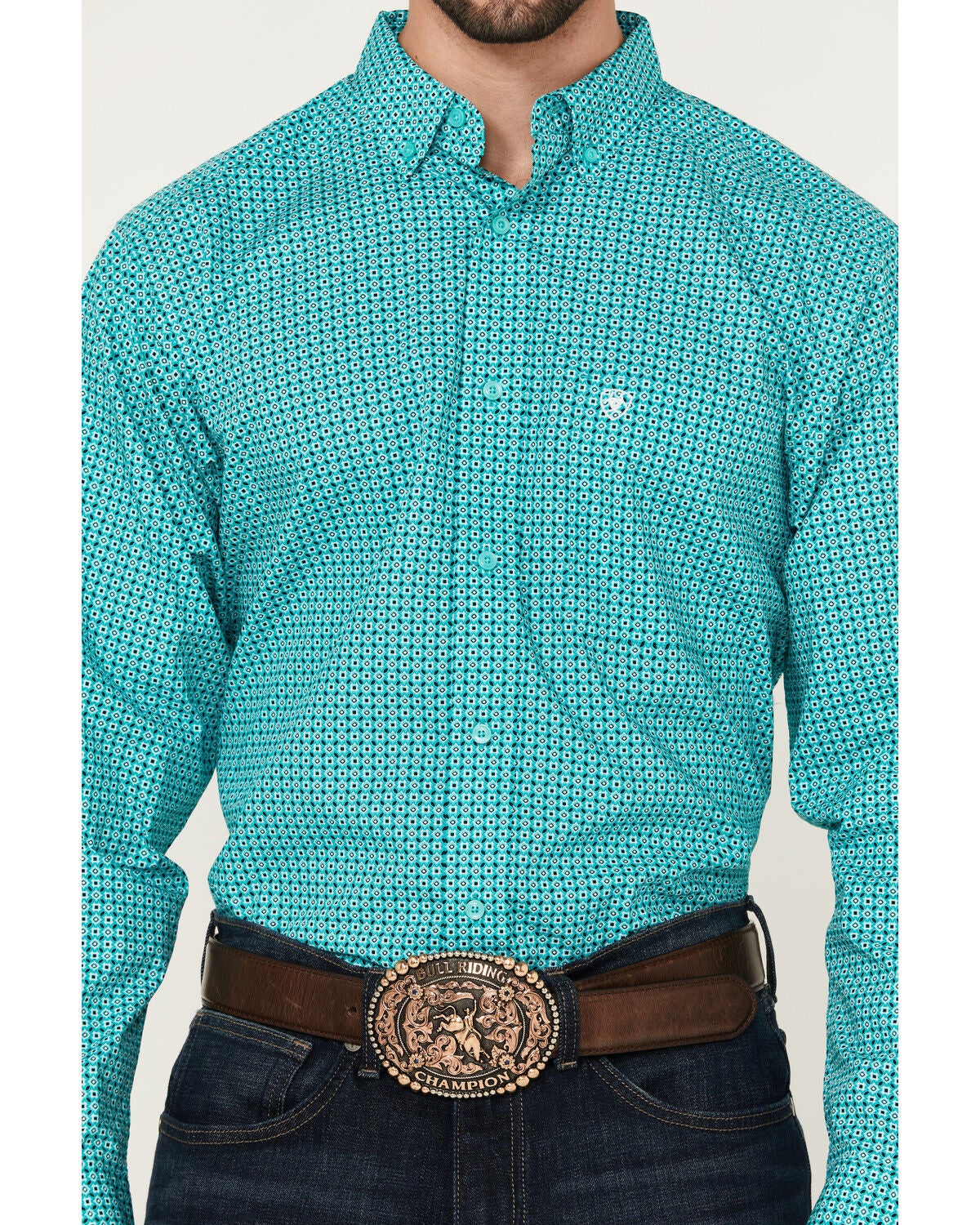ARIAT Men's Jaylin Classic Fit Shirt - Woven Poplin Fabric, Button-Down, Generous Fit For Everyday Wear