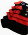 Image #2 - Shyanne Women's Cowgirl Gear No-Show 3-Pack Socks, Red, hi-res
