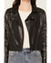 Image #3 - Idyllwind Women's Lazaro Boot Stitch Faux Leather Moto Jacket, Black, hi-res