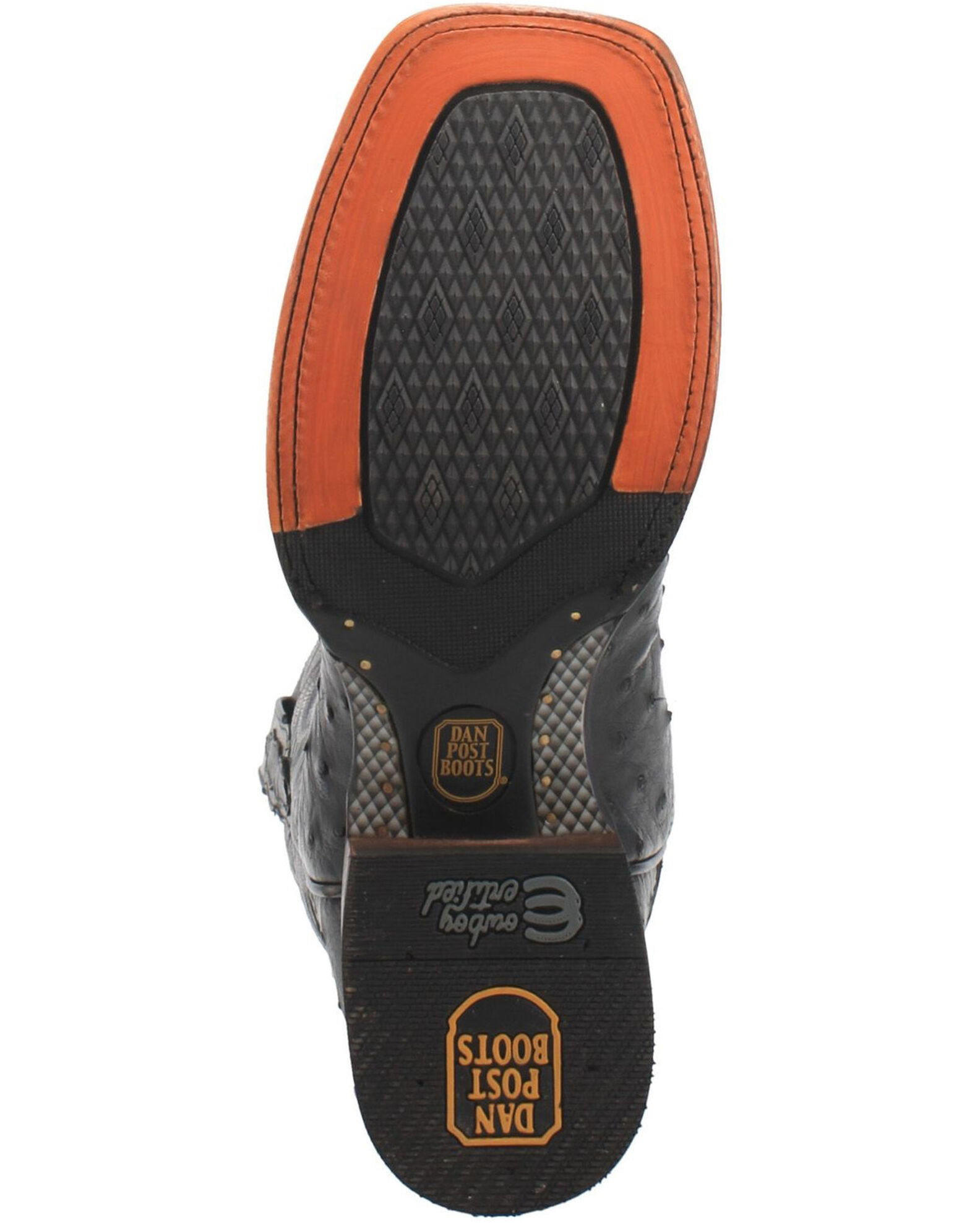 Dan Post Men's Alamosa Western Boots - Broad Square Toe, Black