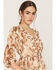 Image #2 - Shyanne Women's Horse Print Chiffon Top, Coffee, hi-res