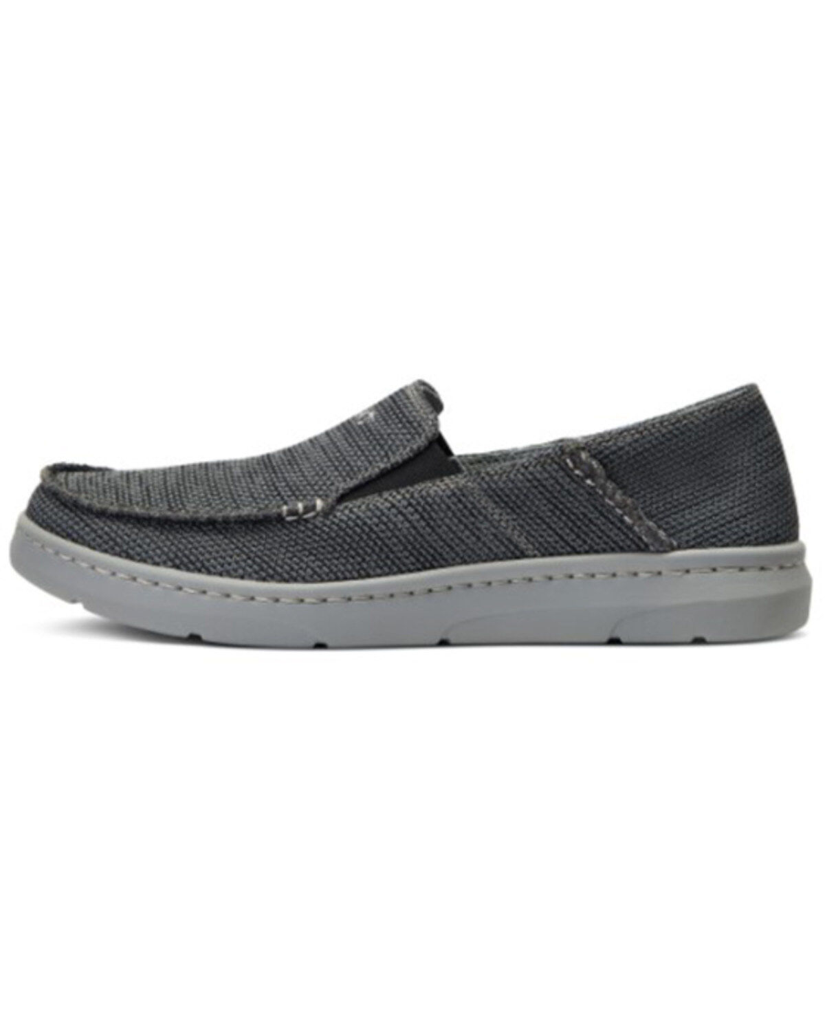 Image #2 - Ariat Men's Heather Brown Charcoal 360 Canvas Slip-On Casual Shoe - Moc Toe, Charcoal, hi-res