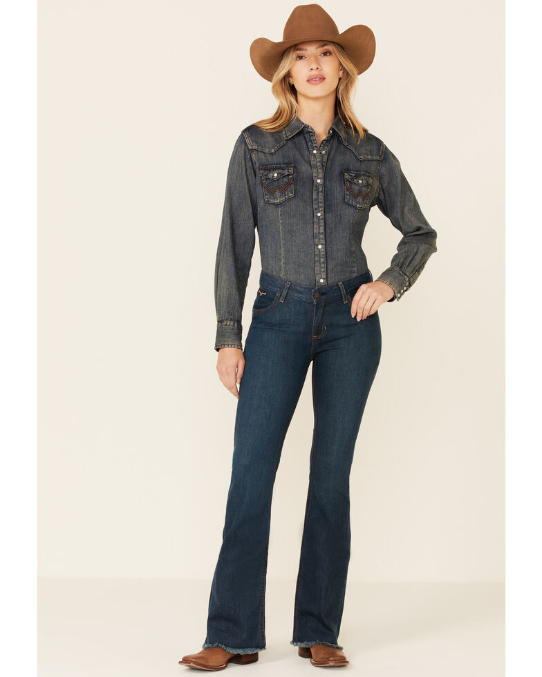 Kimes Ranch Women's Dark Wash Lola Raw Trousers | Boot Barn