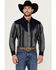 Image #1 - Wrangler Men's Rodeo Ben Striped Long Sleeve Snap Western Shirt , Navy, hi-res