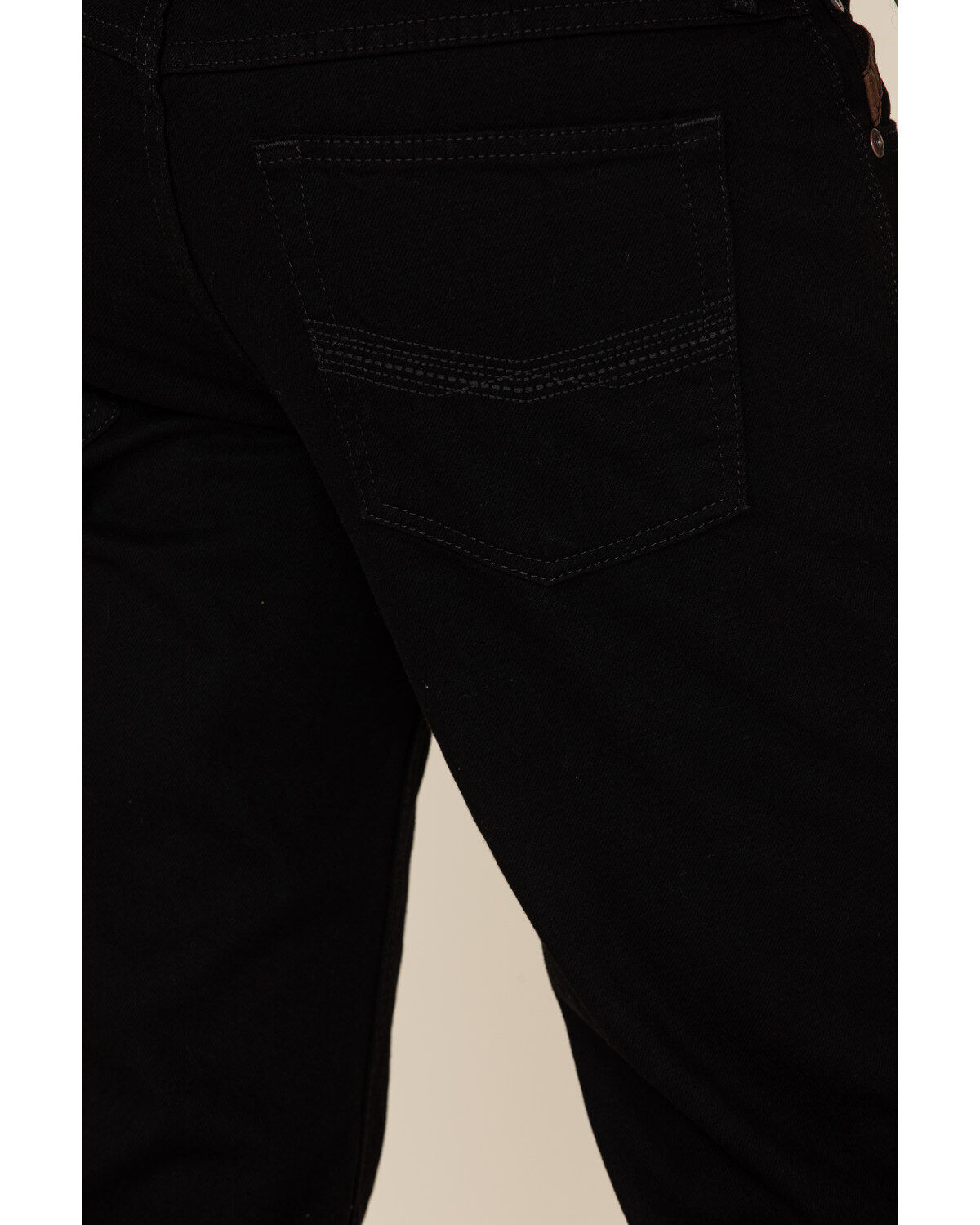 Image #4 - Ariat Men's Black Legacy Stretch Stackable Slim Straight Jeans, Black, hi-res