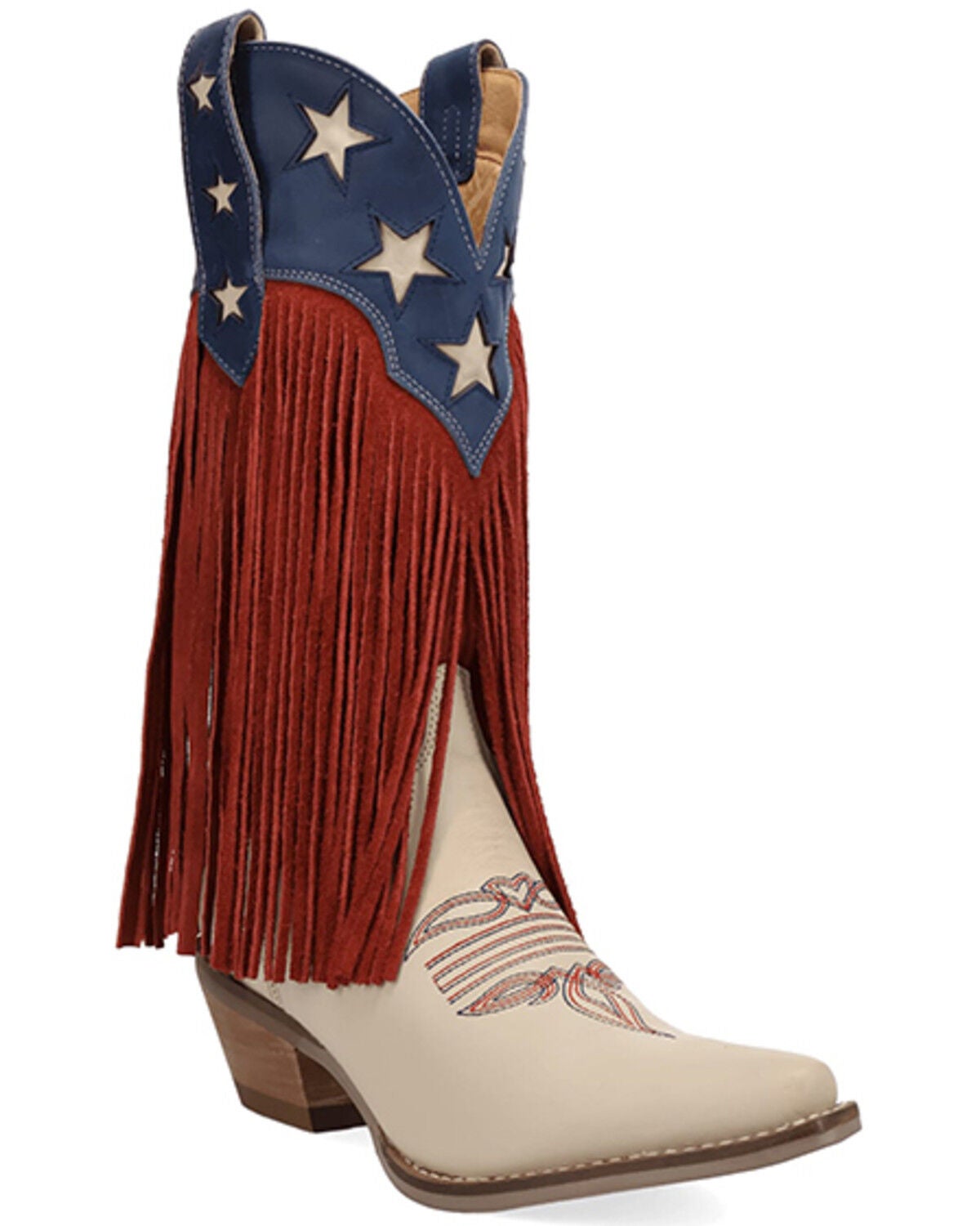 Dingo Women's Wild N' Free Fringe Western Boots - Snip Toe, Multi, hi-res