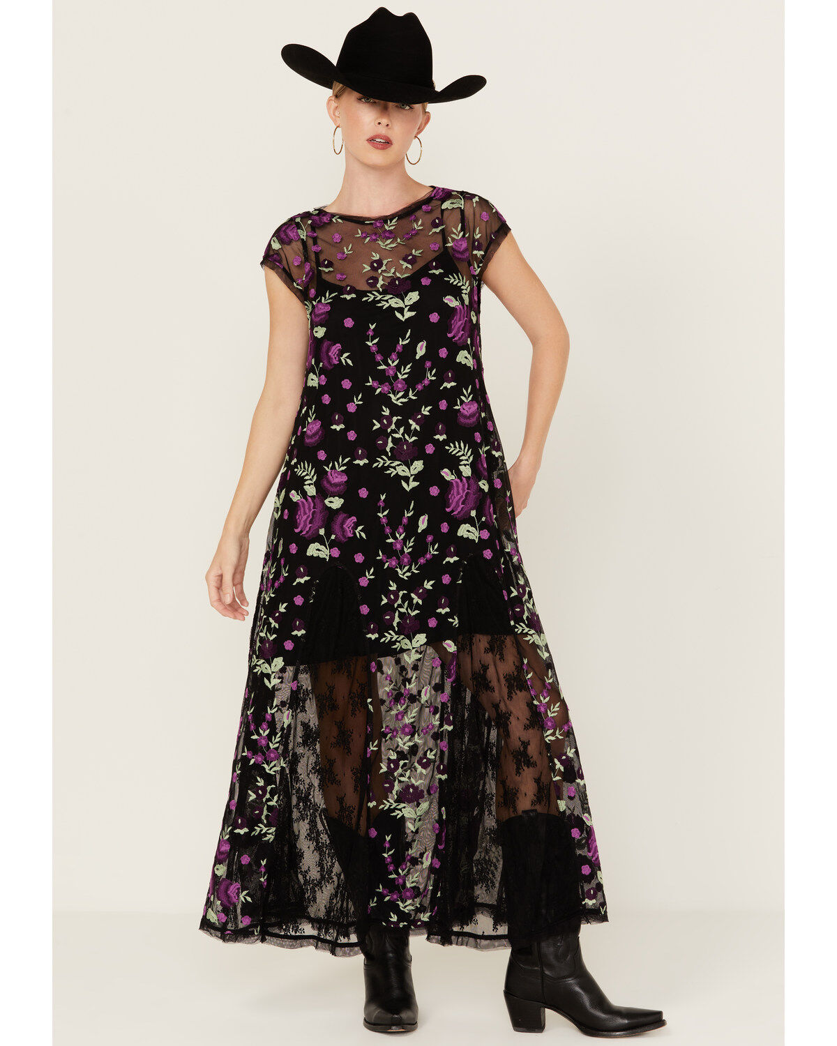 Image #2 - Free People Women's Sky Bright Midi Dress, Purple, hi-res