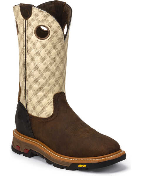 Image #1 -  Justin Men's Roughneck Electrical Hazard Work Boots - Soft Toe, , hi-res