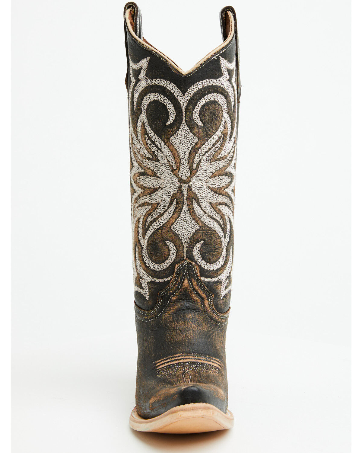Image #4 - Circle G Women's Embroidered Tall Western Boots - Snip Toe, Brown, hi-res