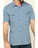 Image #4 - Hawx Men's Skyhawk Indigo Plaid Short Sleeve Work Shirt - Tall, , hi-res