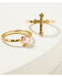 Image #2 - Shyanne Women's Cross Bow Ring Set - 5 Piece, Gold, hi-res