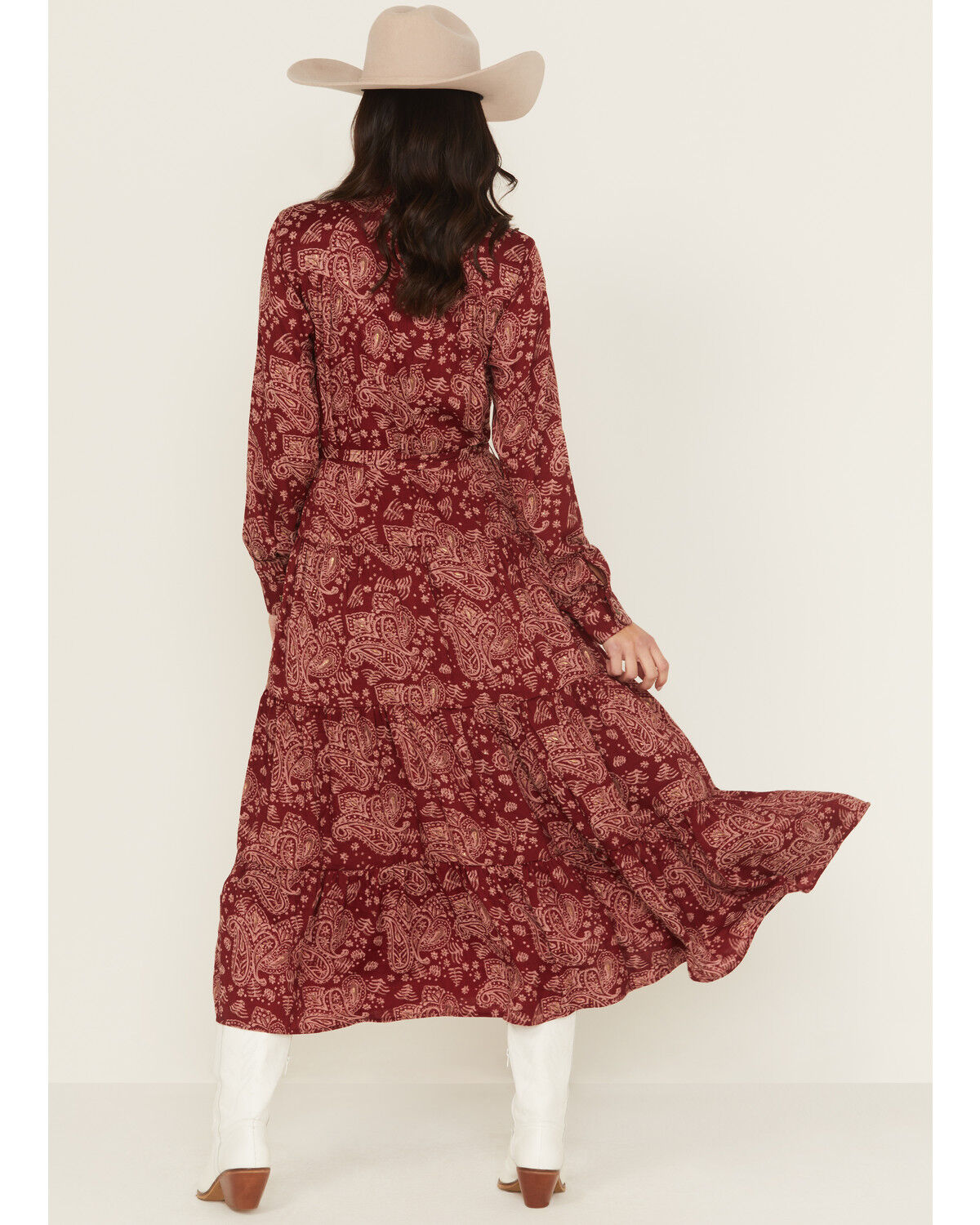 Product Name:  Ariat Women's Sahara Paisley Print Long Sleeve Button-Down Midi Dress