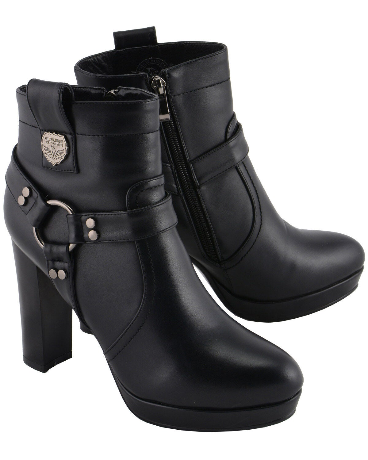 black booties medium heel