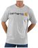 Carhartt Men's Signature Logo Graphic Short Sleeve Work T-Shirt , Hthr Grey, hi-res