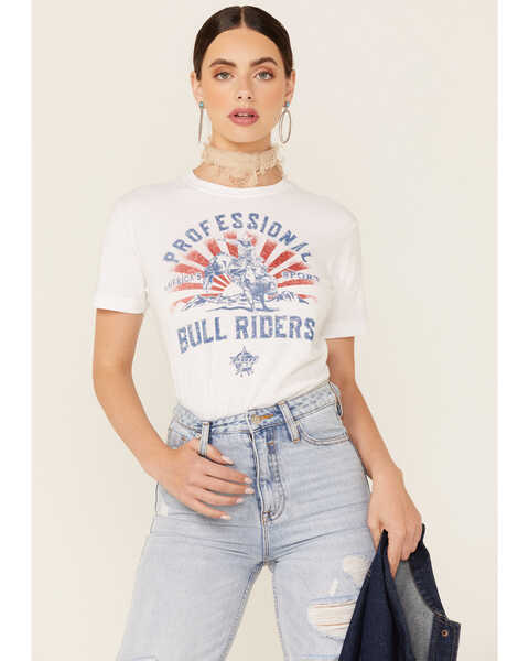 Changes Women's Professional Bull Riders Short Sleeve Graphic Tee - White, White, hi-res