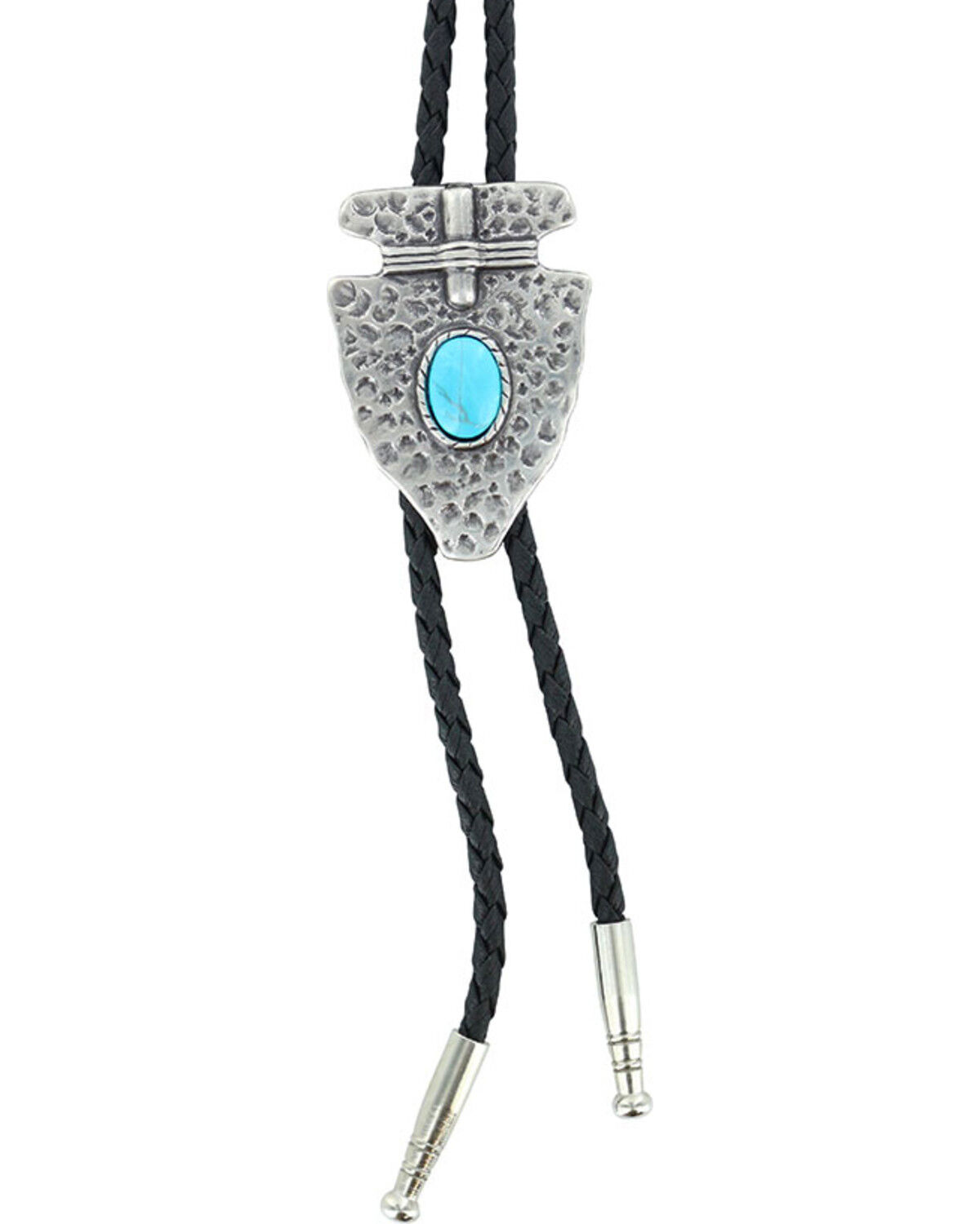 Image #2 - Cody James® Men's Native Arrow Bolo Tie, Silver, hi-res