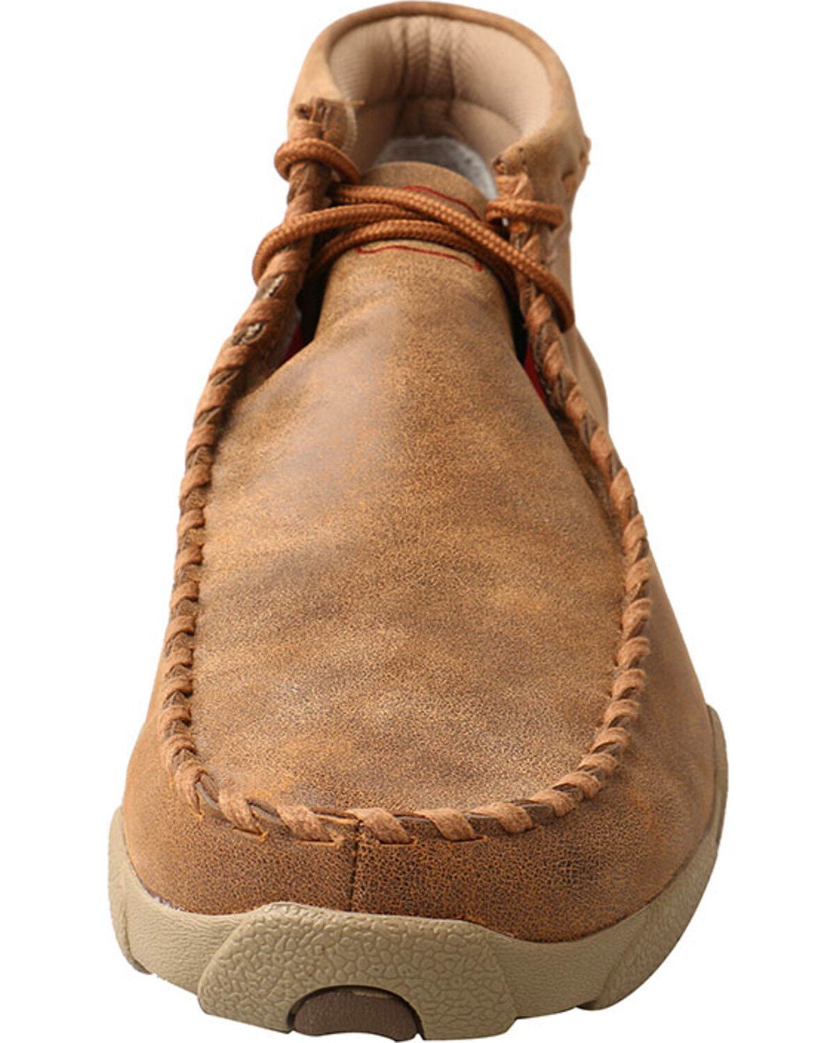 twisted x men's bomber brown driving moccasin lace up casual shoes