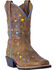 Dan Post Girls' Starlett Leather Boots - Square Toe , Brown, hi-res