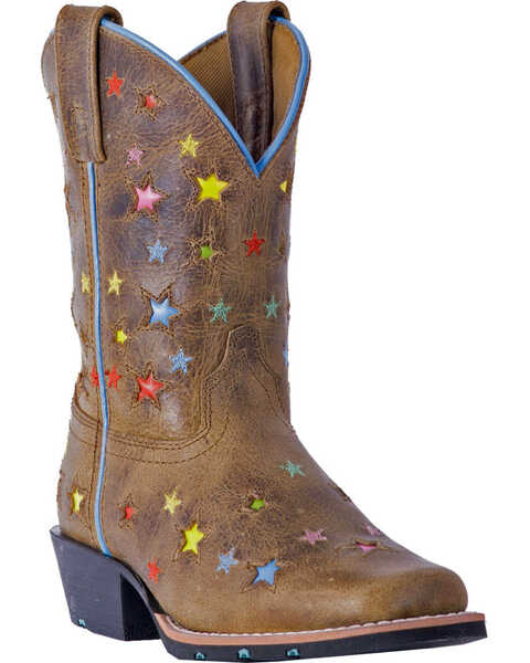 Image #1 - Dan Post Little Girls' Starlett Western Boots - Square Toe , , hi-res