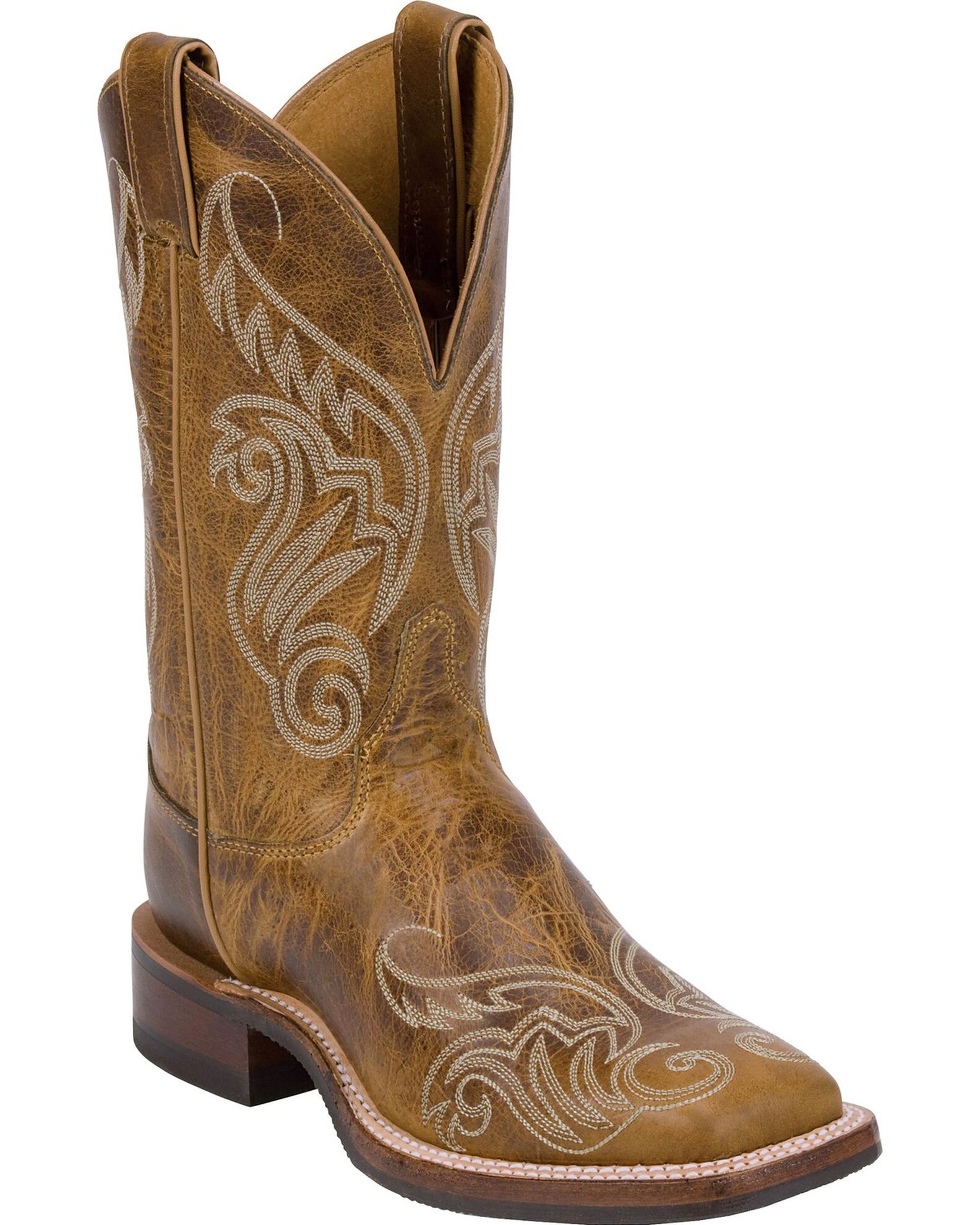 Women's justin bent rail square toe boots clearance