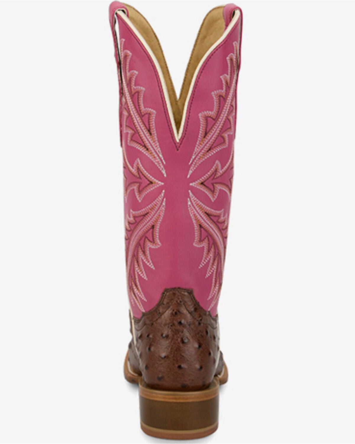 Image #5 - Tony Lama Women's Amber Exotic Ostrich Western Boots - Square Toe, Chocolate, hi-res