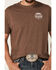Howitzer Men's Brindle Liberty Defender Graphic Short Sleeve T-Shirt , Brown, hi-res