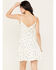 Image #4 - Wild Moss Women's Knot Front Print Mini Dress, White, hi-res