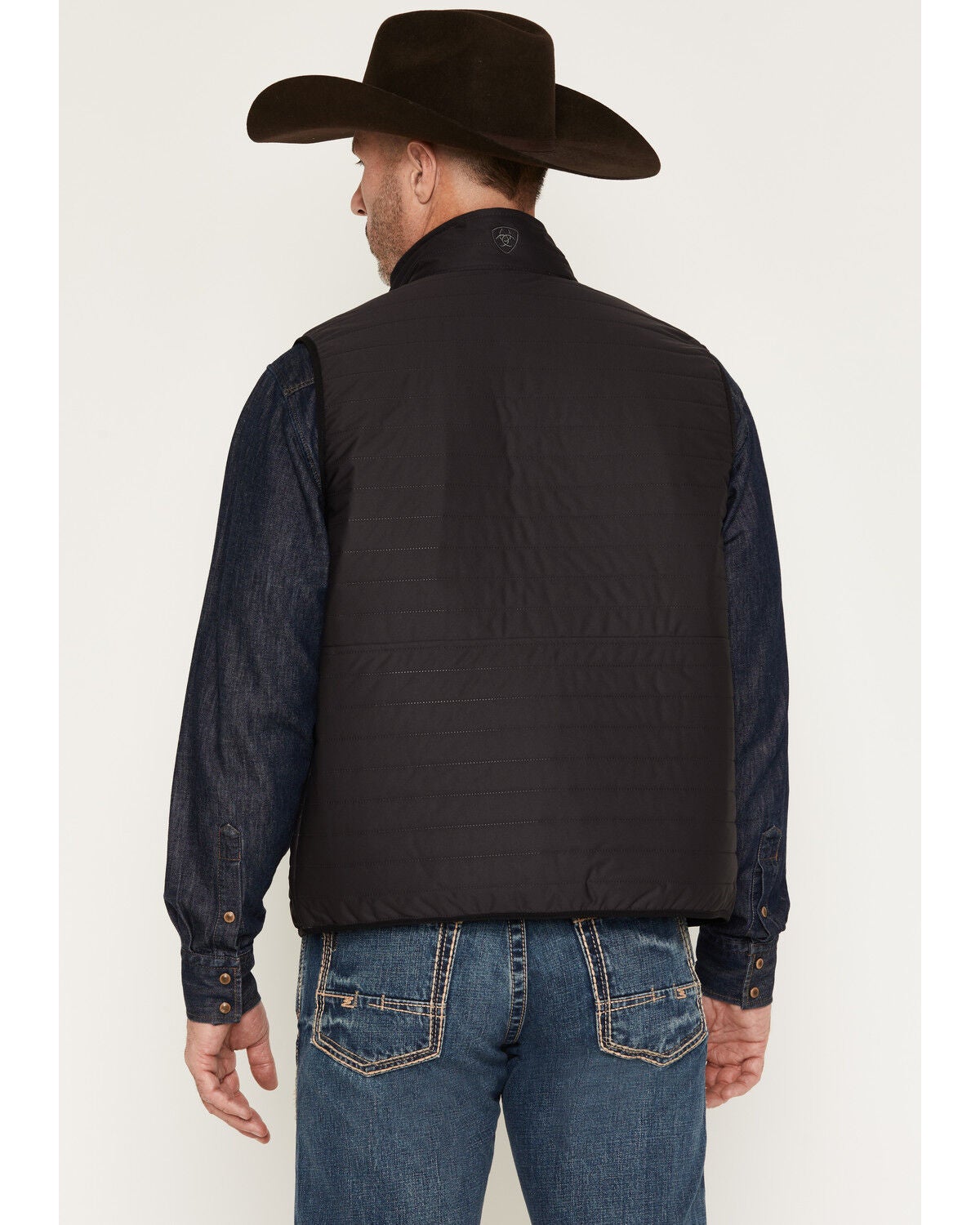 Image #4 - Ariat Men's Wylie Vest, Black, hi-res
