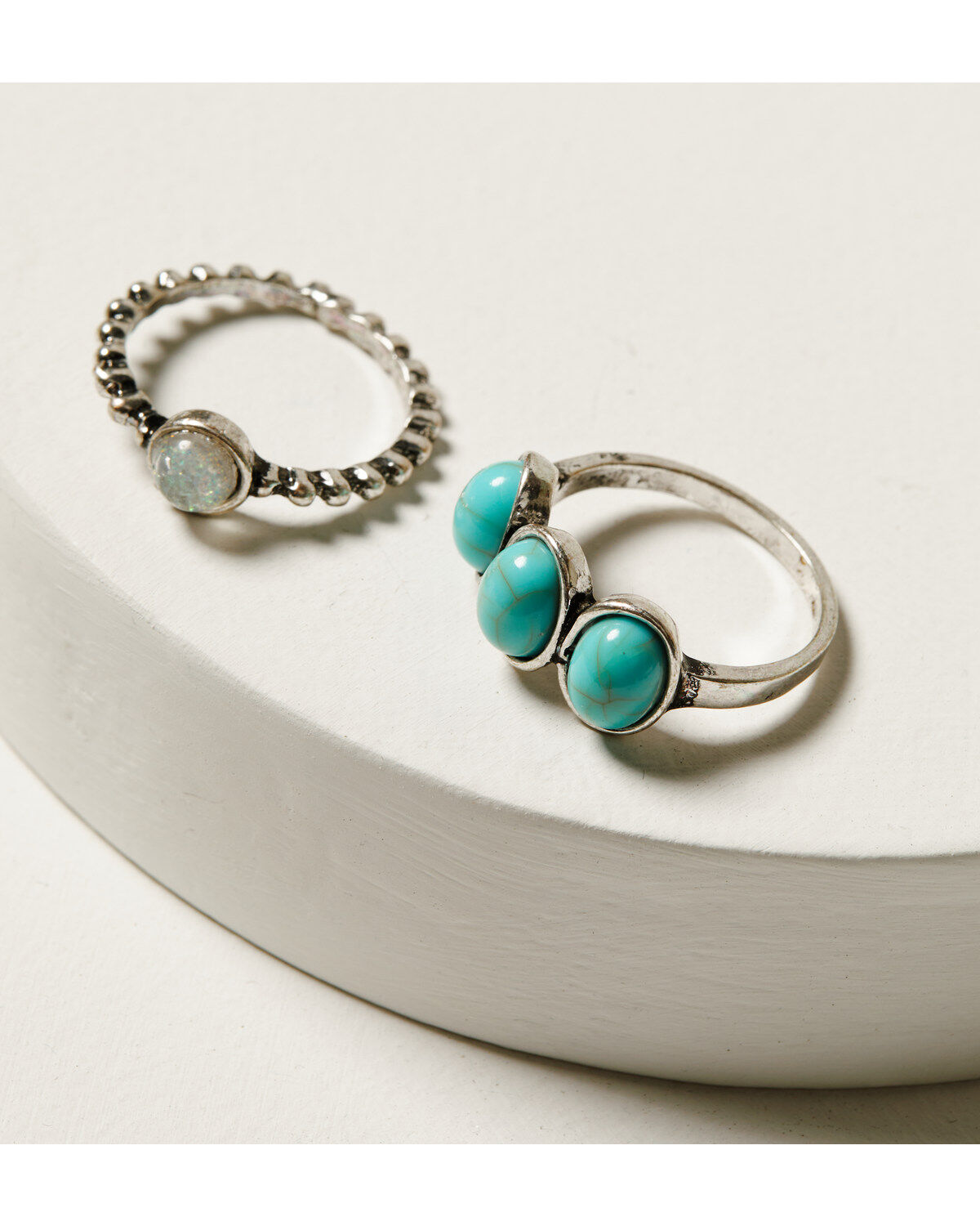 Image #2 - Shyanne Women's Snake, Stone and Rhinestone Ring Set - 5 Piece, Silver, hi-res