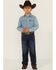 Image #1 - Cody James Boys' Morgan Medium Wash Mid Rise Stretch Relaxed Bootcut Jeans, Blue, hi-res
