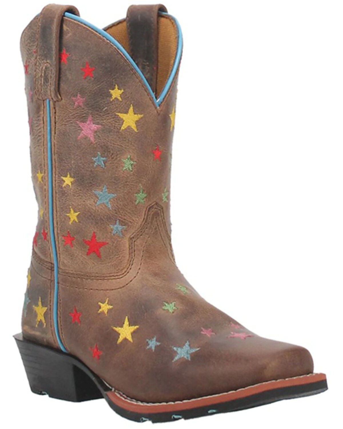 Image #1 - Dan Post Girls' Starlett Leather Boots - Square Toe, , hi-res