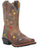Image #1 - Dan Post Girls' Starlett Leather Boots - Square Toe, , hi-res